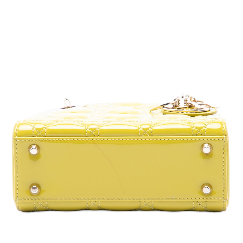 Pre-Loved Dior Mini Patent Cannage Lady Dior - Picture 3 of 6